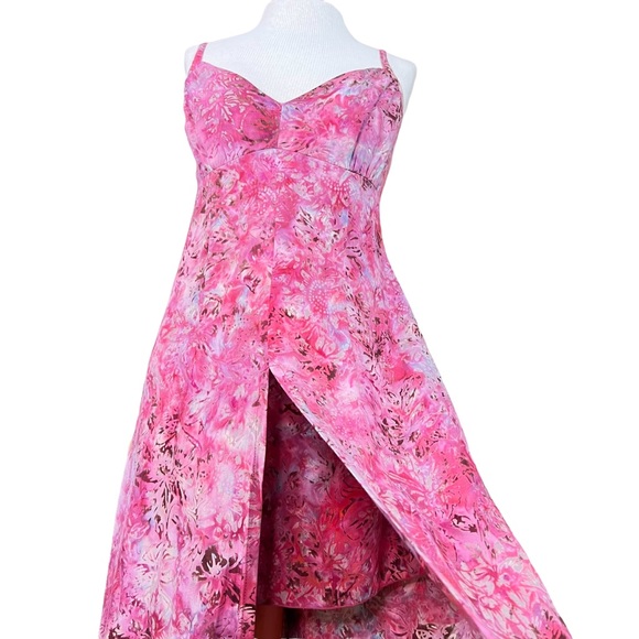 Sandbar Batik Maxi Dress With High Slit In Front & Built In Skirt Beneat… - Picture 2 of 13